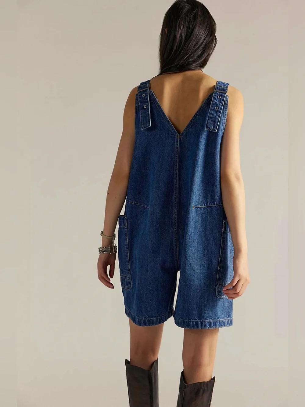 NWT! Free People We The Free Set It Off Long Shortalls Sz Medium